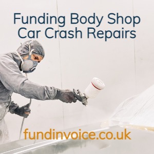 Body shop factoring and bodyshop invoice finance for car crash repairers.
