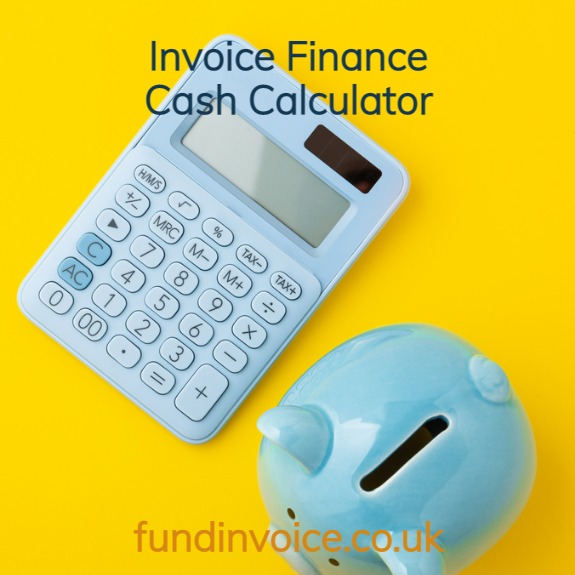 This invoice finance cash calculator works out how much money you can release.