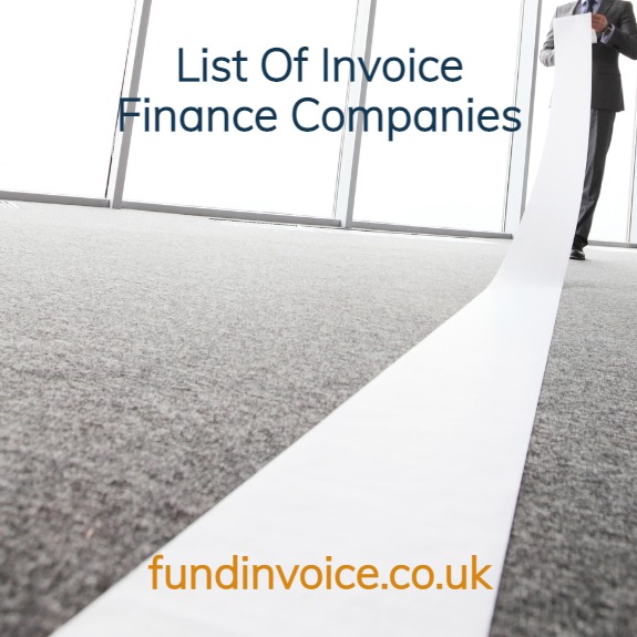 List of Invoice Finance Companies