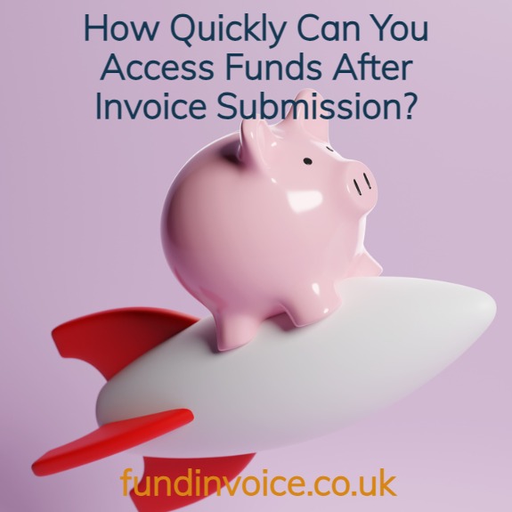 How quickly can a business access funds after invoice submission?