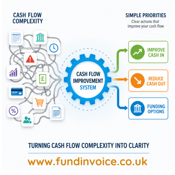 SME cash flow improvement system a tool to improve sales collections costs and funding.
