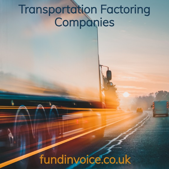 Transportation factoring companies for haulage, couriers and road transport companies